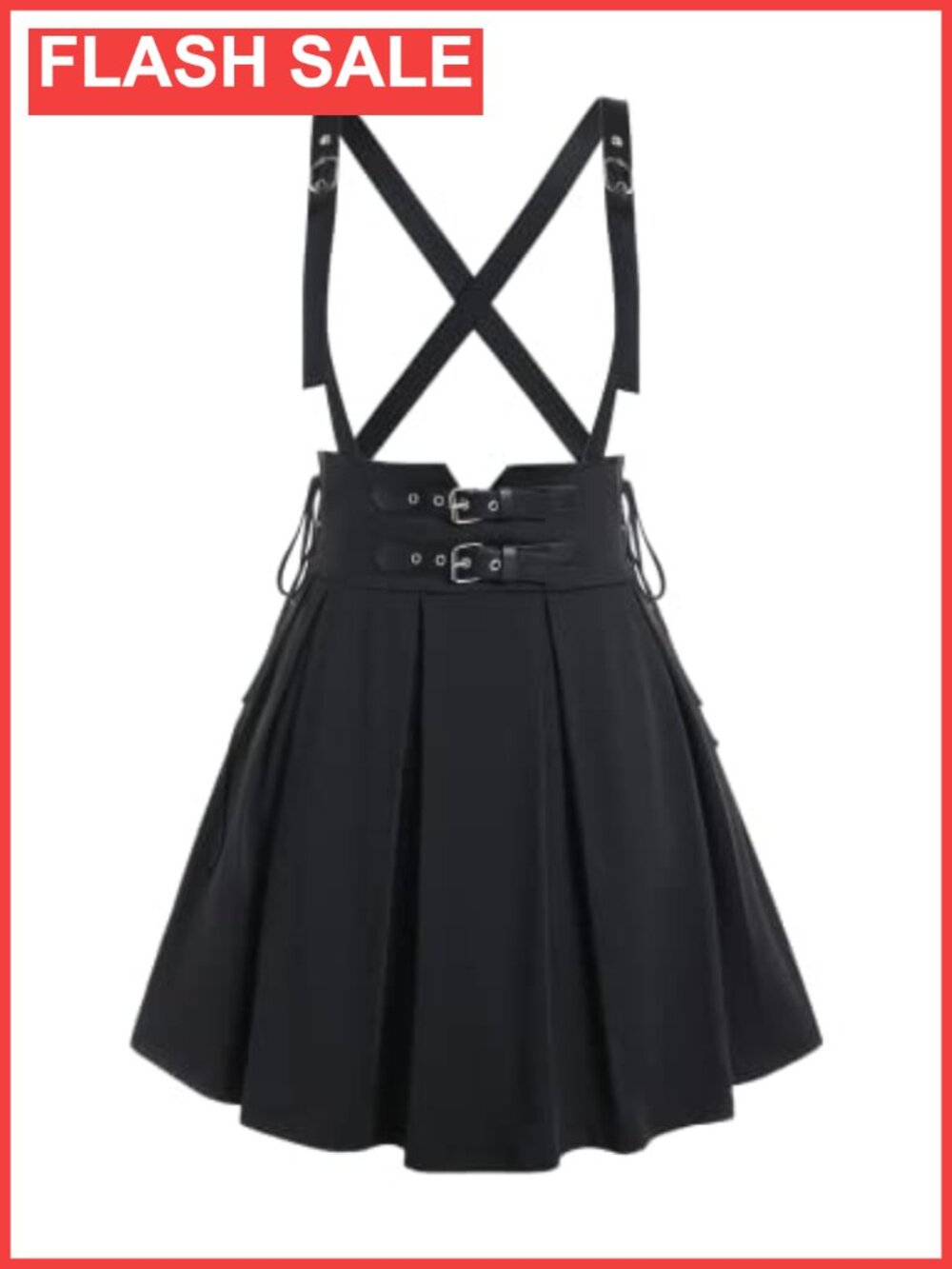Plus Size Gothic High Waist Tie Skirt A-Line Drawstring 100% Polyester